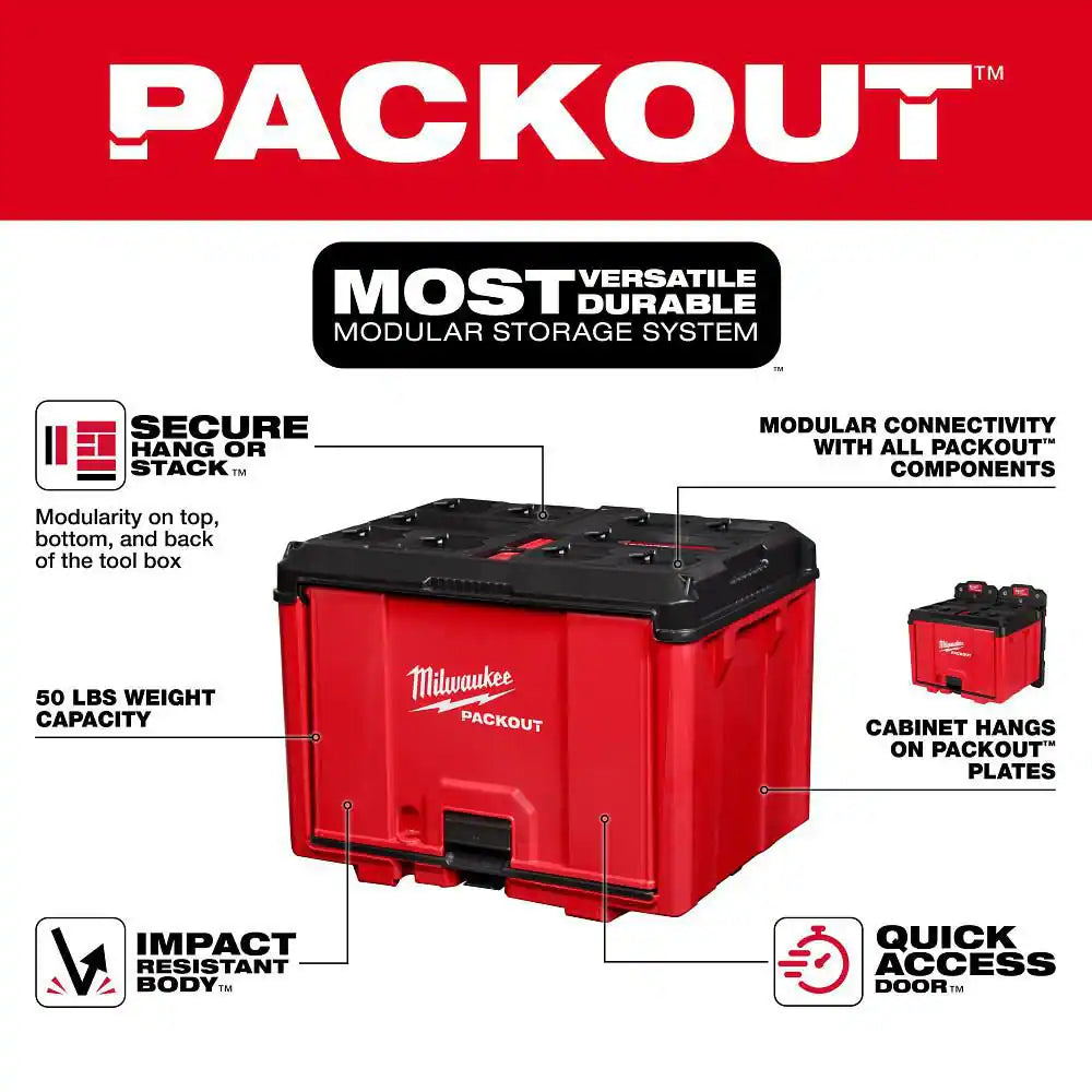 Packout 19.5 In. W X 14.7 In. H X 14.5 In. D Cabinet in Red (1-Piece)