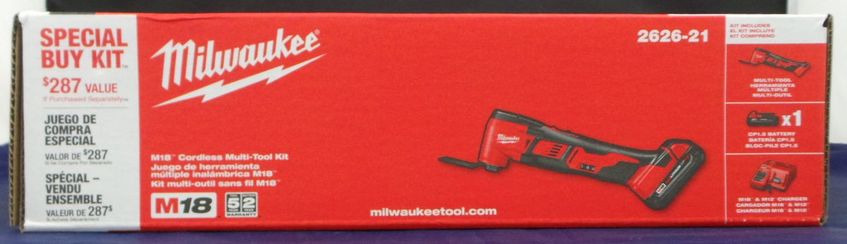 Milwaukee 18V Cordless Multi-Tool Kit 2626-21 with Cp1.5 Battery and Charger NEW