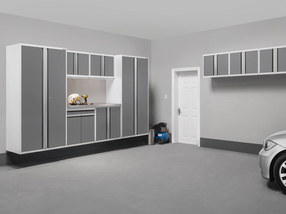 Pro Series 12PC Garage Cabinetry Set · 18-Gauge Steel · Fully-Welded · 220" W X 24" D X 84.75" H