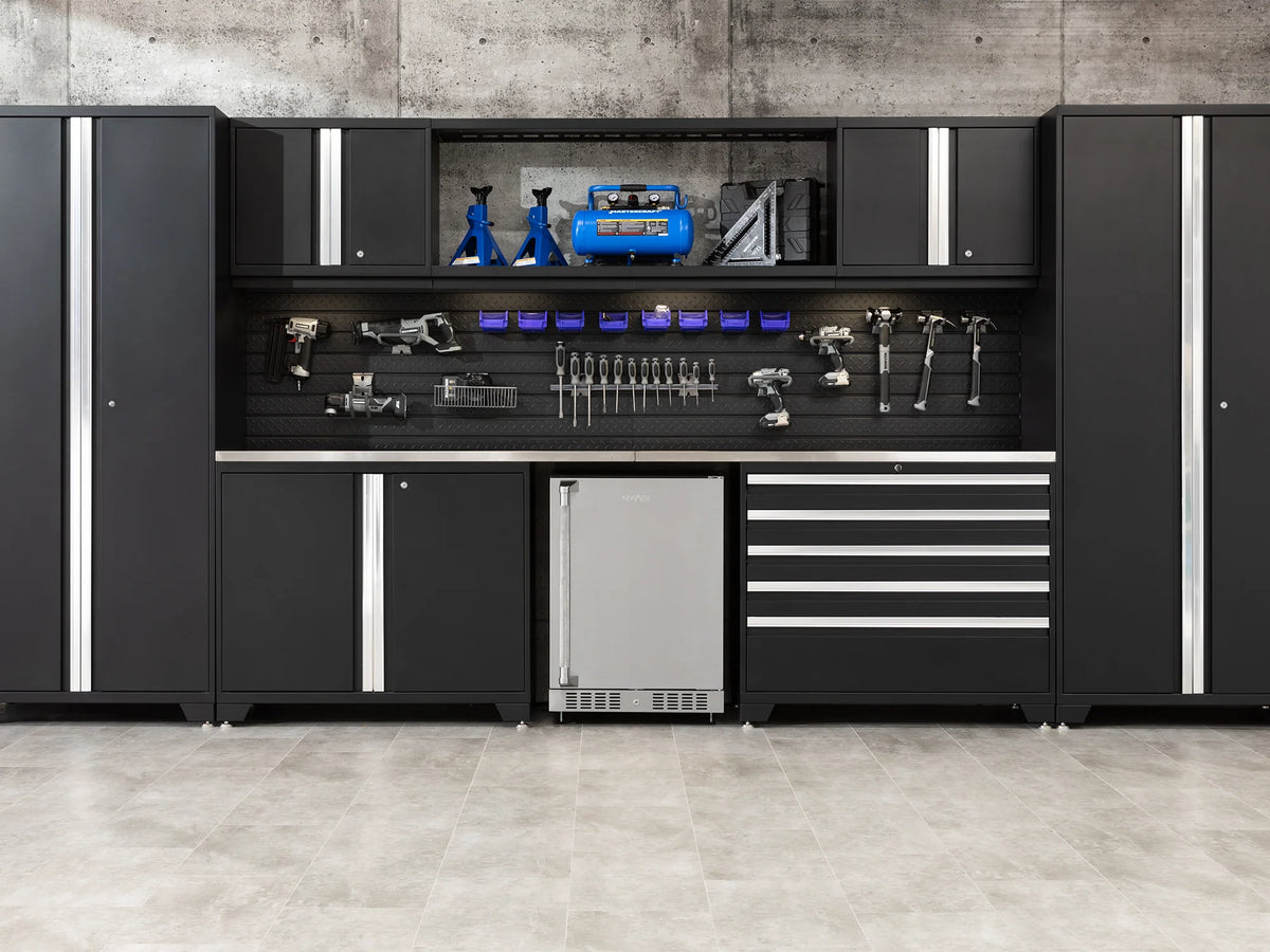 Pro Series 9PC Garage Cabinetry Set · 18-Gauge Steel · Fully-Welded · 156" W X 24" D X 84.75" H