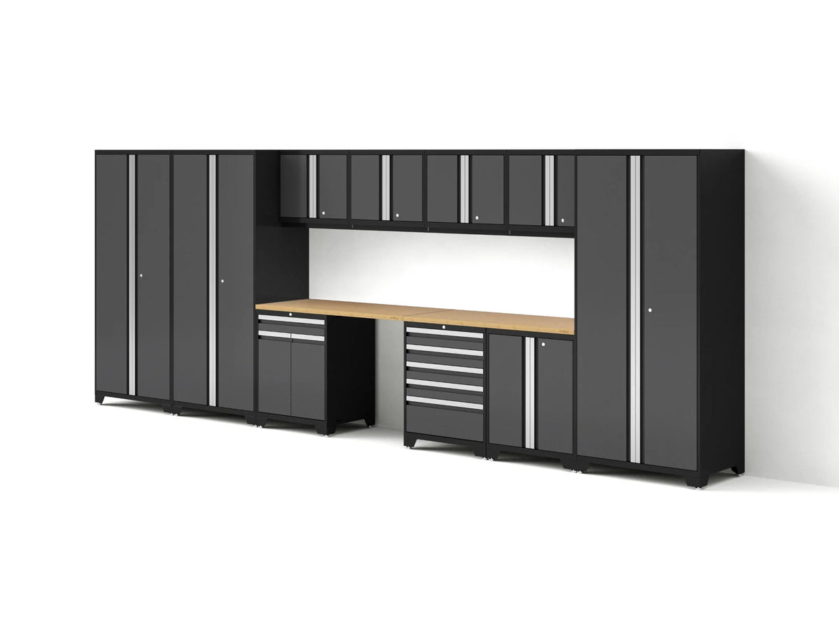 Pro Series 12PC Garage Cabinetry Set · 18-Gauge Steel · Fully-Welded · 220" W X 24" D X 84.75" H