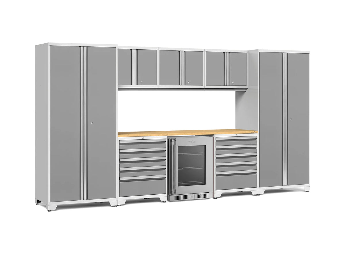 Pro Series 9PC Garage Cabinetry Set · 18-Gauge Steel · Fully-Welded · 156" W X 24" D X 84.75" H