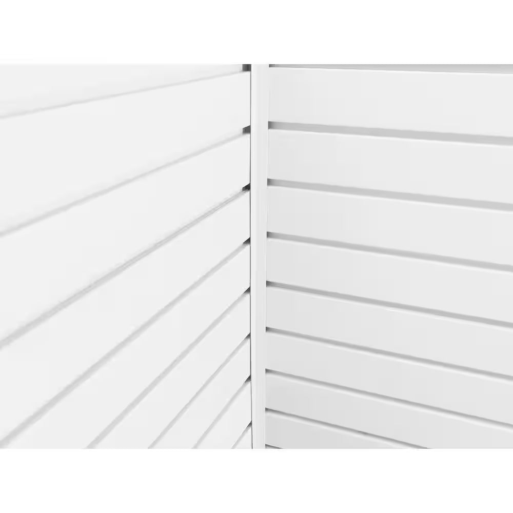 71.77 In. H X 80 In. W PVC Slatwall Panel Set in White (40 Sq. Ft. ) Garage Wall Product