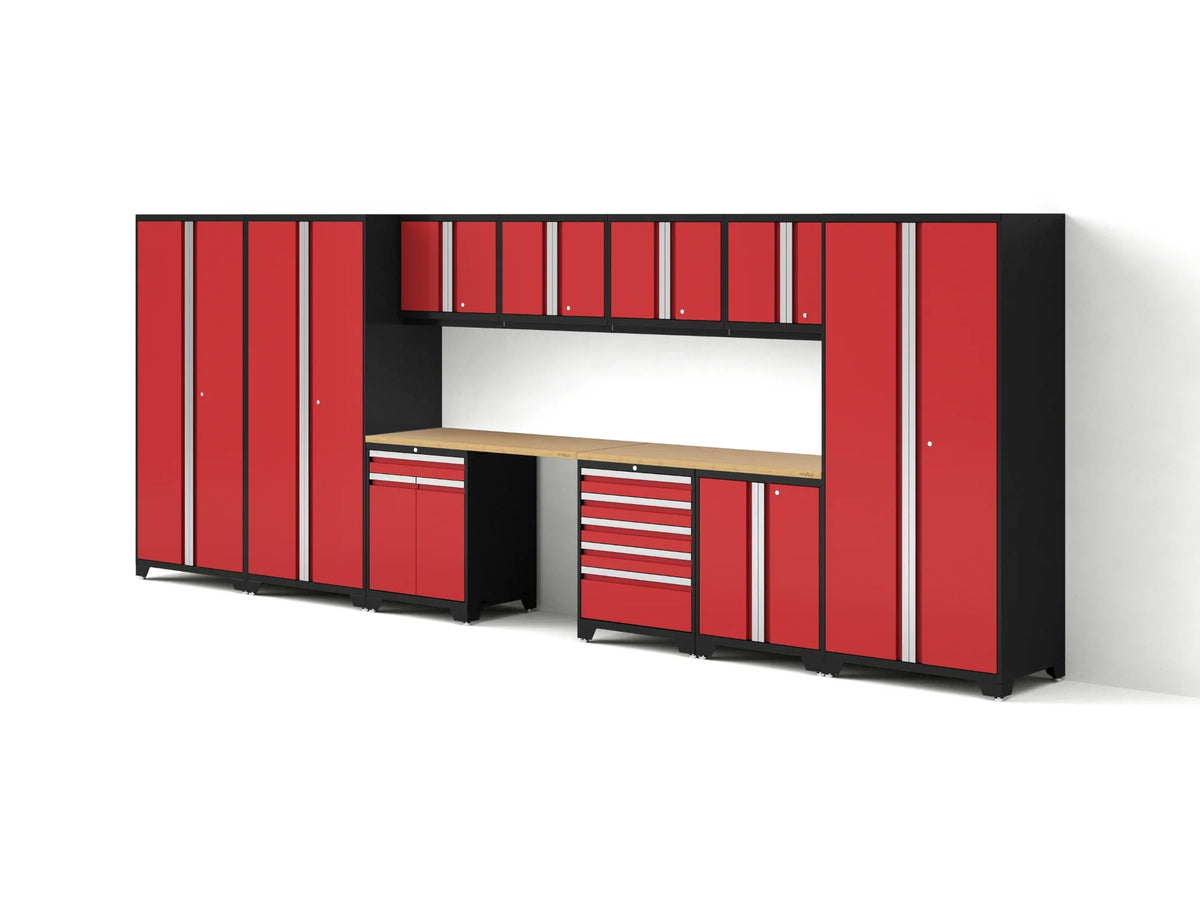 Pro Series 12PC Garage Cabinetry Set · 18-Gauge Steel · Fully-Welded · 220" W X 24" D X 84.75" H