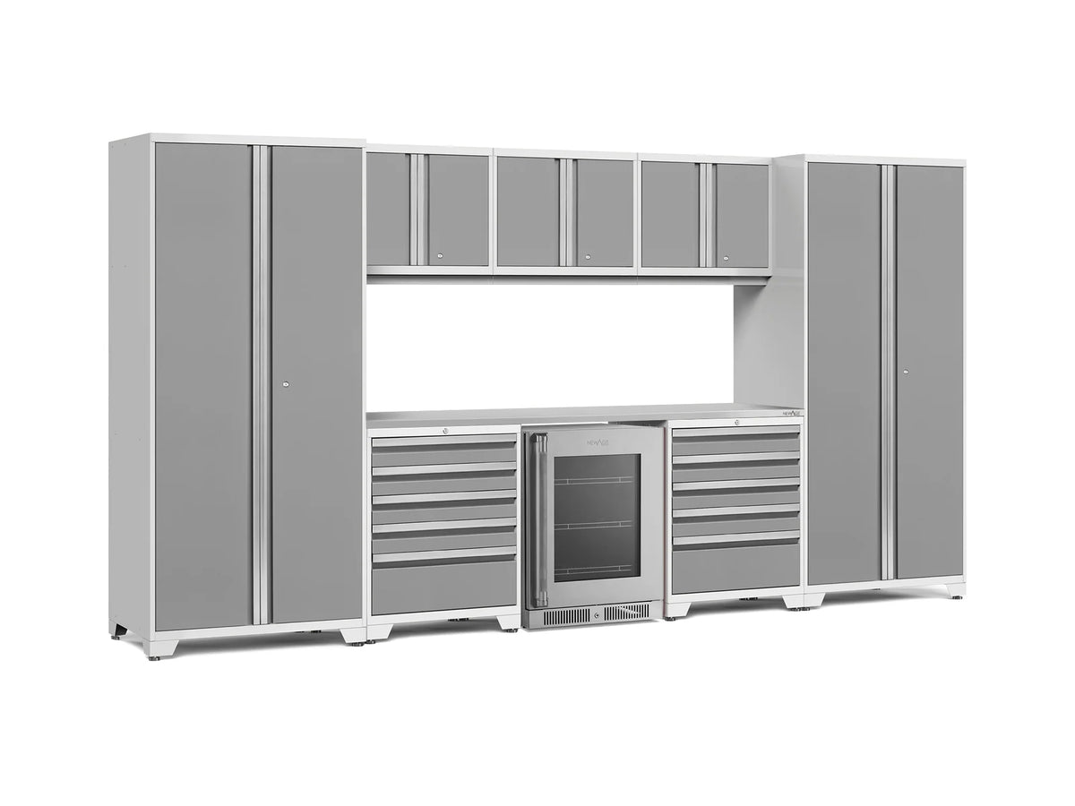 Pro Series 9PC Garage Cabinetry Set · 18-Gauge Steel · Fully-Welded · 156" W X 24" D X 84.75" H
