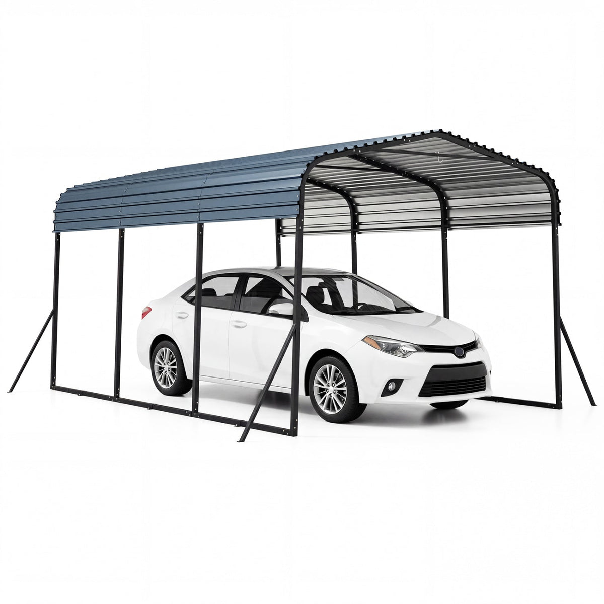 10 x 14.5 FT Heavy-Duty Carport Outdoor Galvanized Steel Garage Car Shelter with Leak-proof Roof