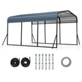 10 x 14.5 FT Heavy-Duty Carport Outdoor Galvanized Steel Garage Car Shelter with Leak-proof Roof