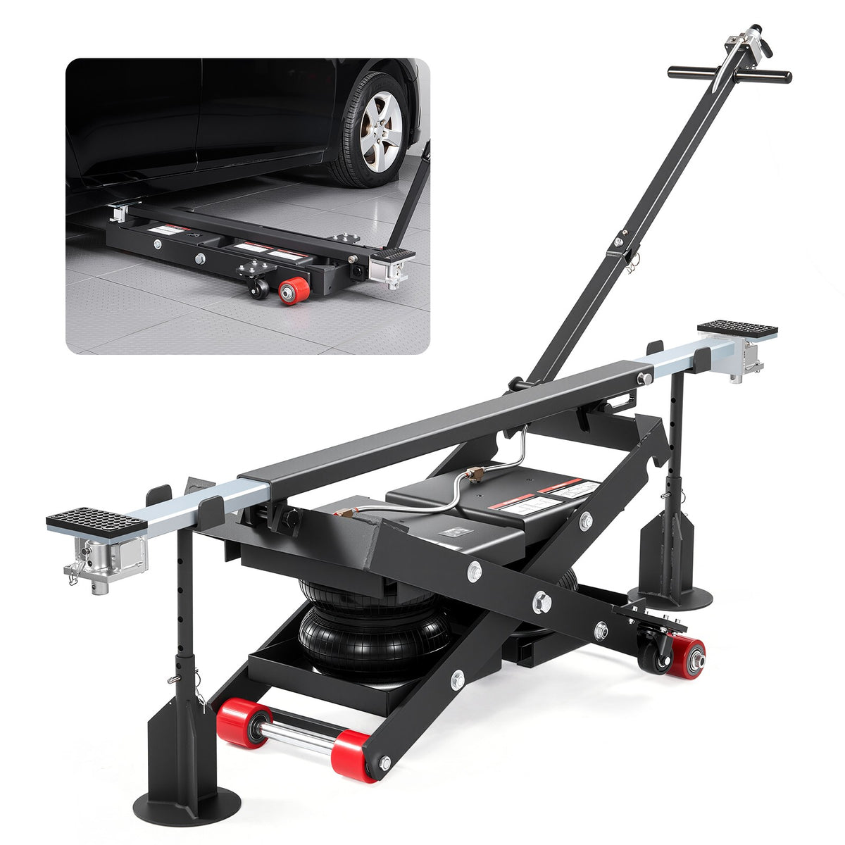VEVOR Air Portable Car Lift Air Jack 6613 Lbs 5.7-21.7 Inch for Home Garage