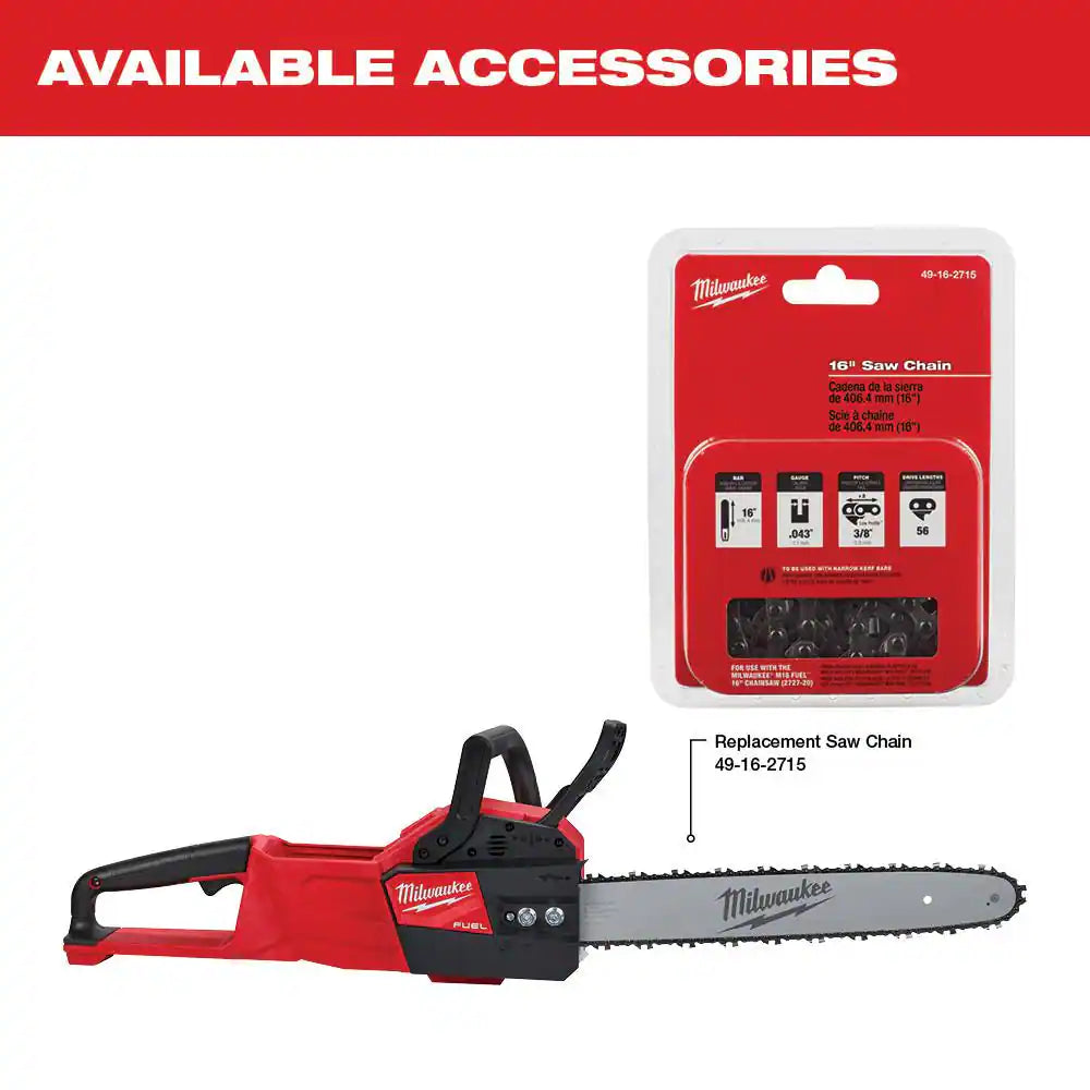 M12 FUEL 8 In. 12V Lithium-Ion Brushless Cordless Hedge Trimmer Kit and M18 FUEL 16 In. Chainsaw Combo Kit (2-Tool)