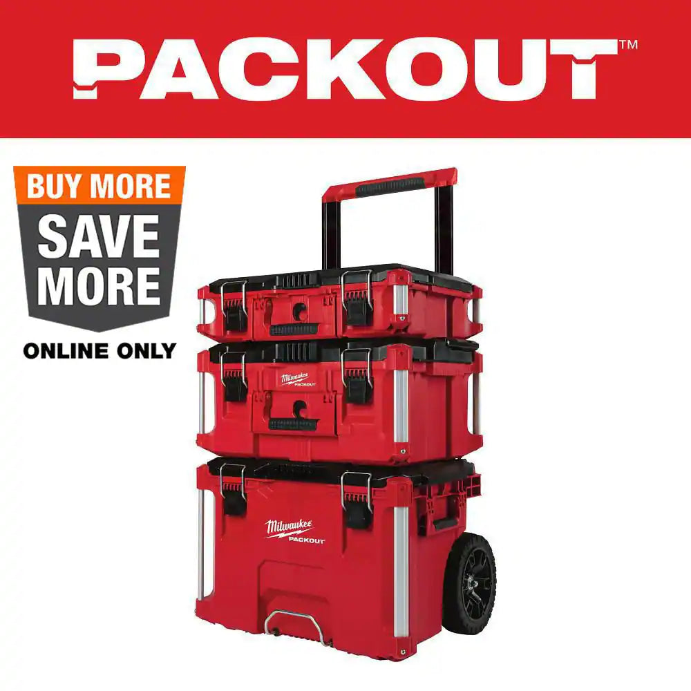 PACKOUT 22 In. Rolling Tool Box, 22 In. Large Tool Box and 22 In. Medium Tool Box Prosystem Low Profile Handle