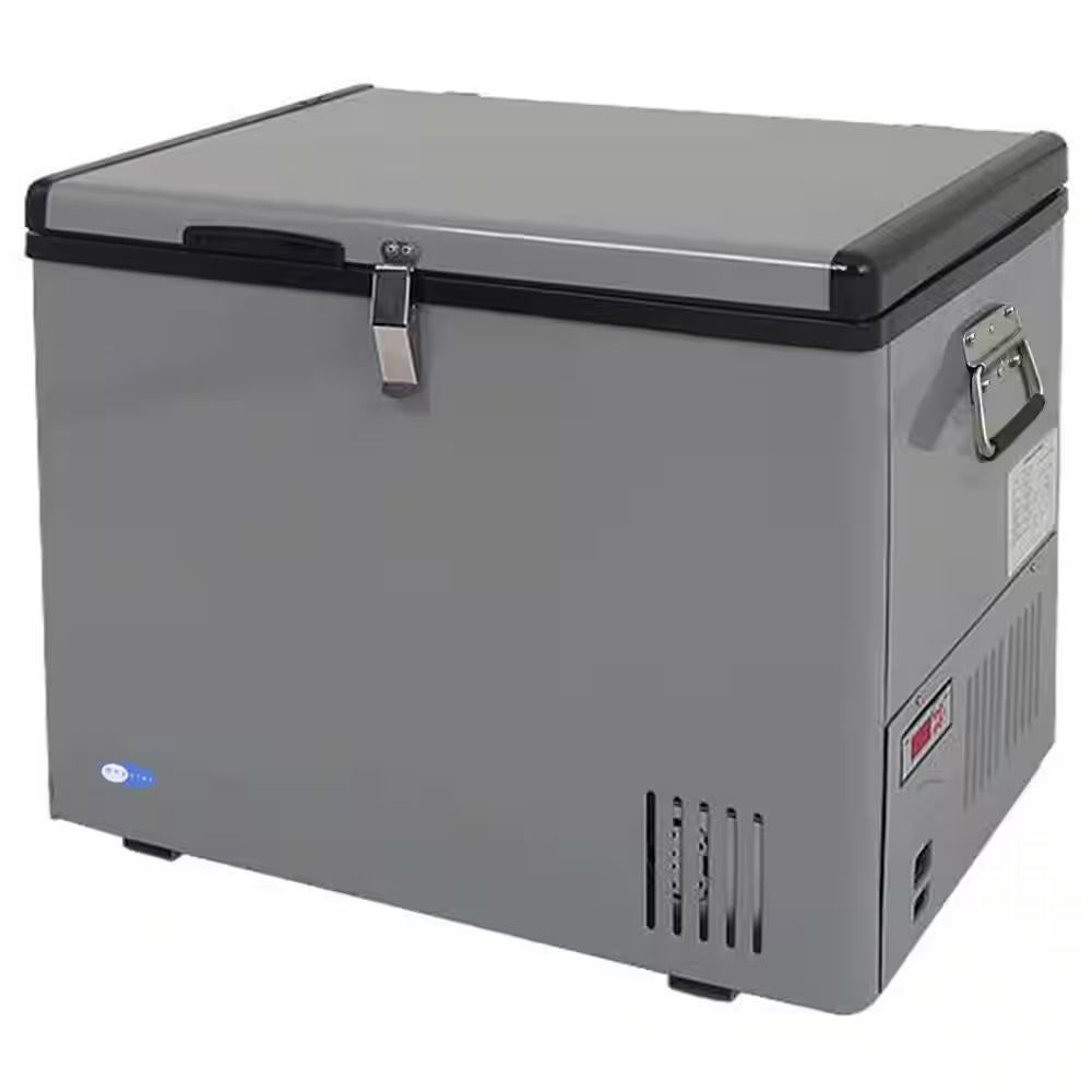 Portable Freezer Car Fridge Compressor 1.41 Cu. Ft. 45 Qt. for RV AC / DC 12V / 24V with Temperature Control in Gray