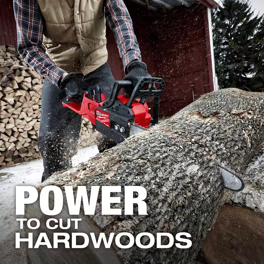 M12 FUEL 8 In. 12V Lithium-Ion Brushless Cordless Hedge Trimmer Kit and M18 FUEL 16 In. Chainsaw Combo Kit (2-Tool)