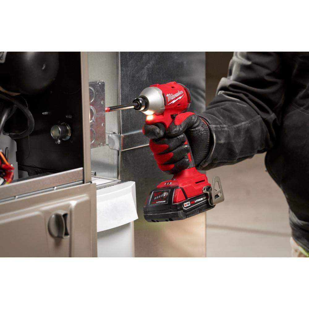 M18 18-Volt Lith-Ion Brushless Cordless Compact Hammer Drill/Impact Combo Kit (2-Tool) W/(2) Batteries & M18 Multi-Tool