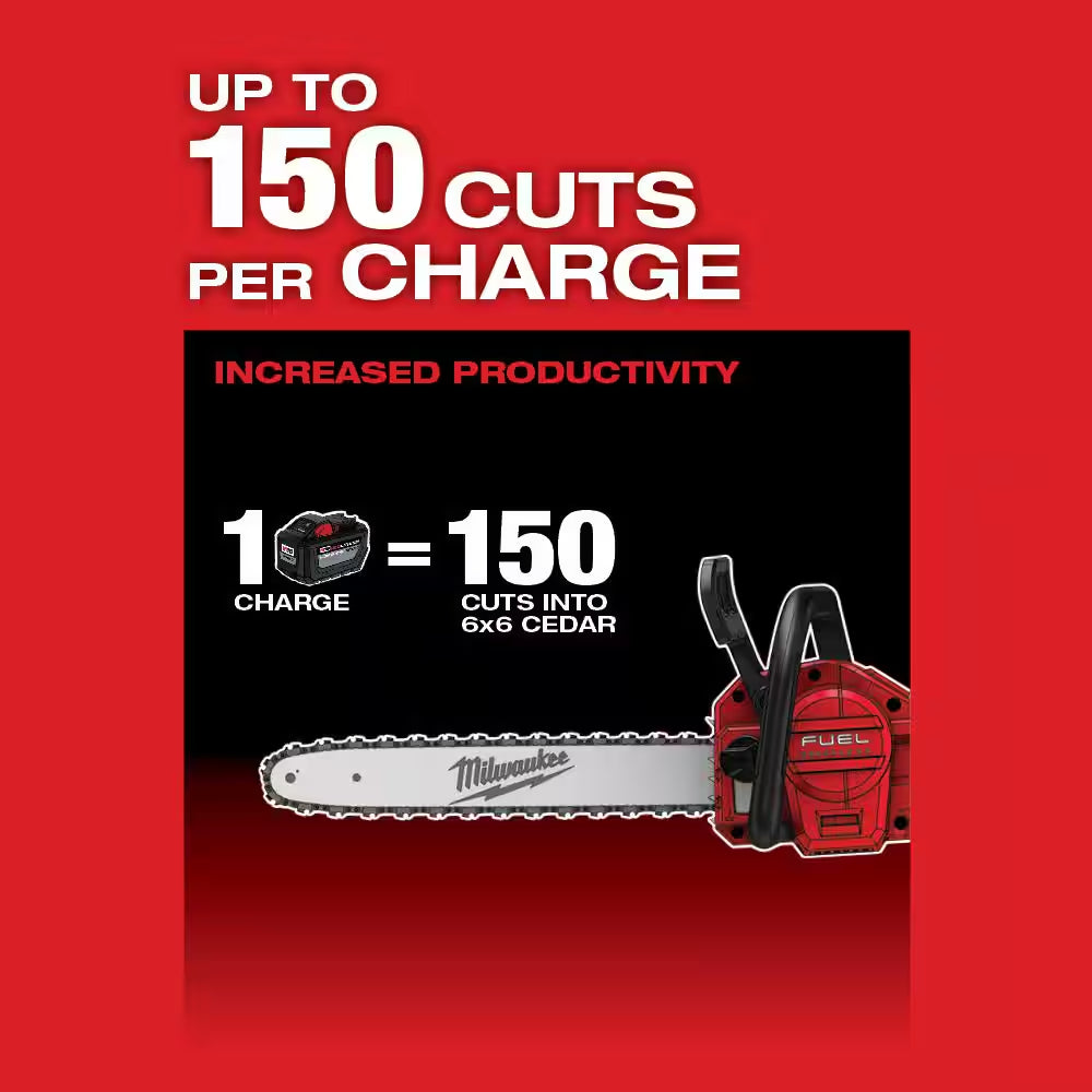 M18 FUEL 18V Lithium-Ion Brushless Battery 16 In. Chainsaw W/ M18 5.0Ah