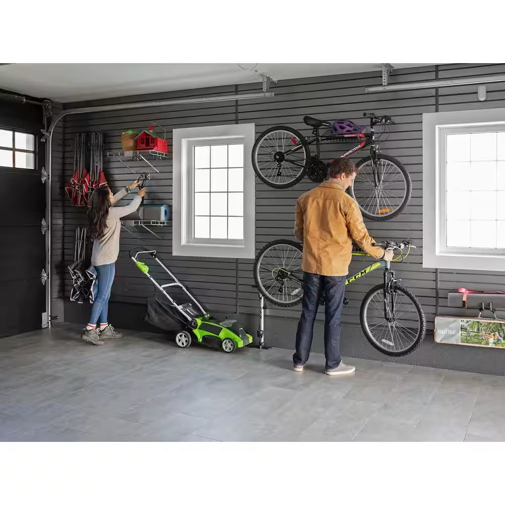 71.75 In. H X 80 In. W PVC Slatwall Panels Set in Silver (40 Sq. Ft.)