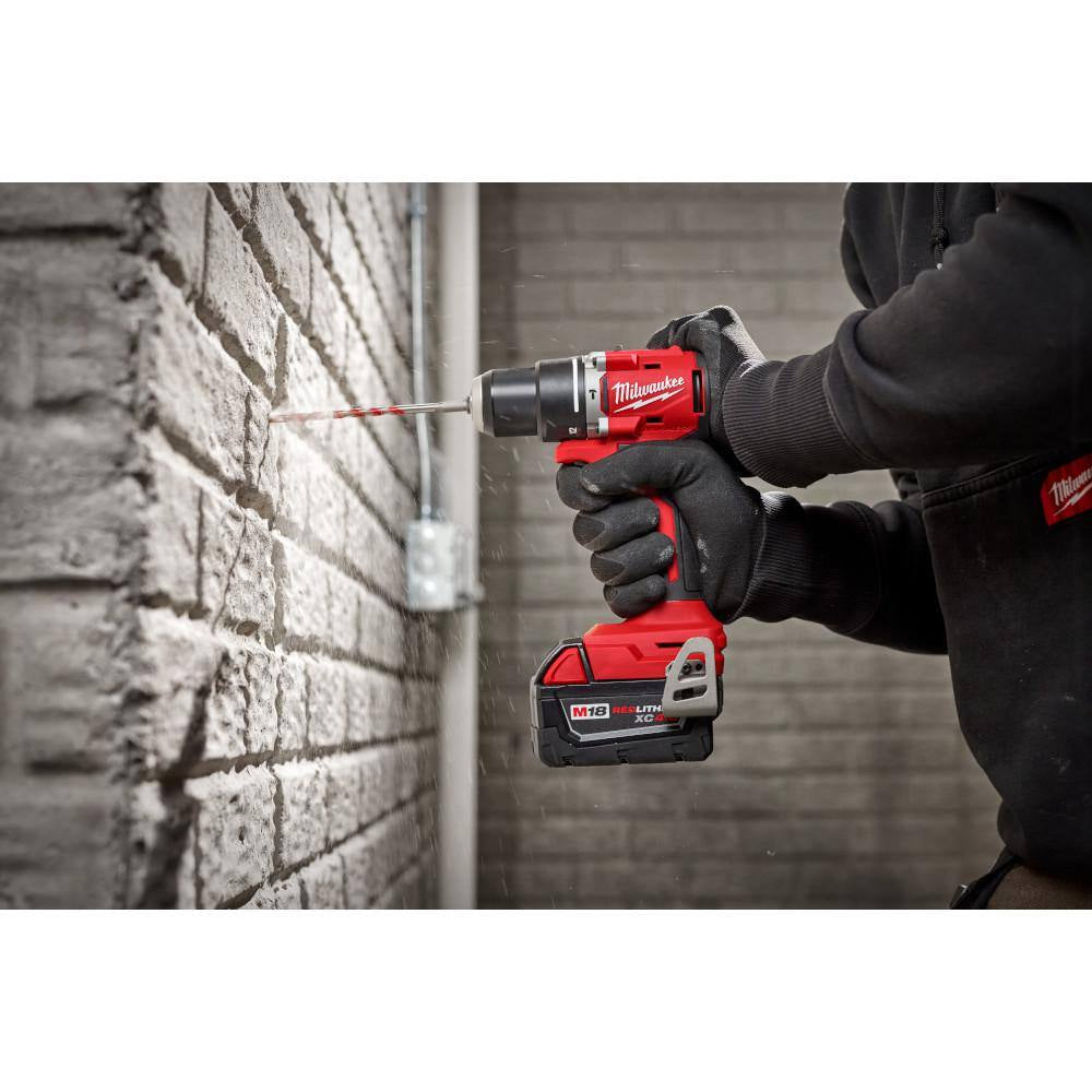 M18 18-Volt Lith-Ion Brushless Cordless Compact Hammer Drill/Impact Combo Kit (2-Tool) W/(2) Batteries & M18 Multi-Tool