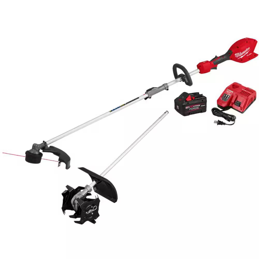 M18 FUEL 18V 16 In. Brushless Cordless Battery Powered QUIK-LOK String Trimmer 8.0 Ah FORGE Kit W/ Cultivator Attachment