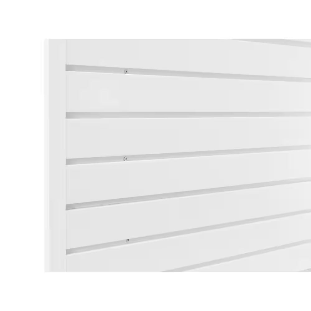 71.77 In. H X 80 In. W PVC Slatwall Panel Set in White (40 Sq. Ft. ) Garage Wall Product