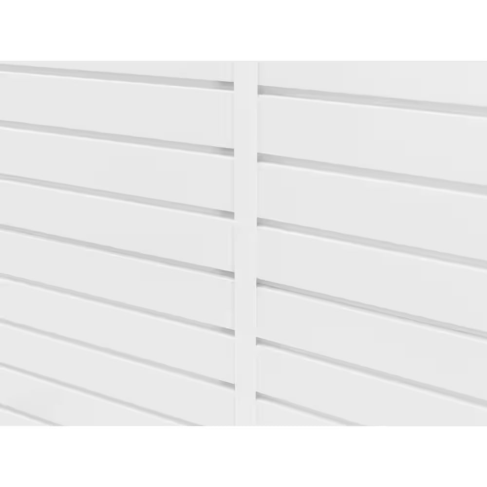 71.77 In. H X 80 In. W PVC Slatwall Panel Set in White (40 Sq. Ft. ) Garage Wall Product