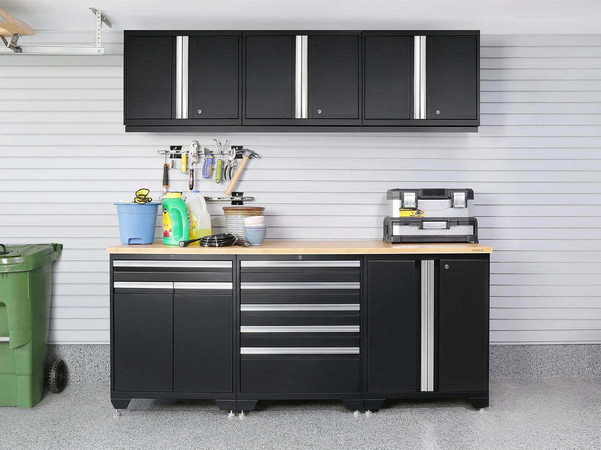 Pro Series 12PC Garage Cabinetry Set · 18-Gauge Steel · Fully-Welded · 220" W X 24" D X 84.75" H
