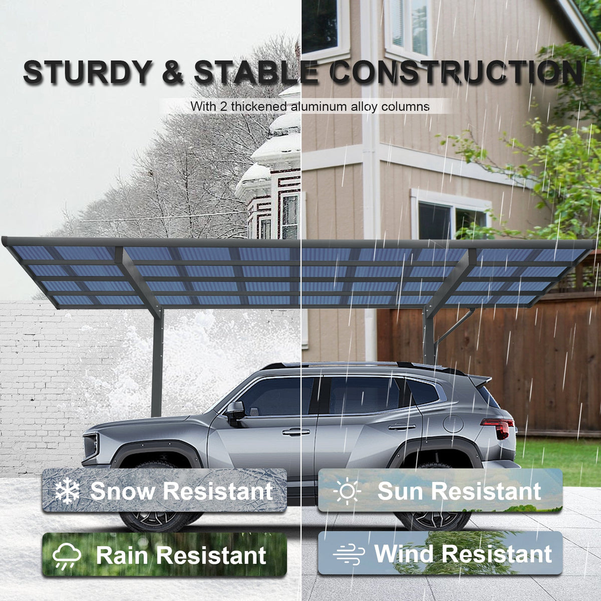 Outdoor Carport - 17.44FT x 9FT x 11FT