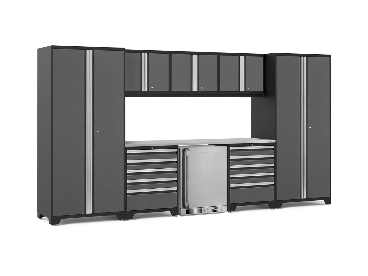 Pro Series 9PC Garage Cabinetry Set · 18-Gauge Steel · Fully-Welded · 156" W X 24" D X 84.75" H