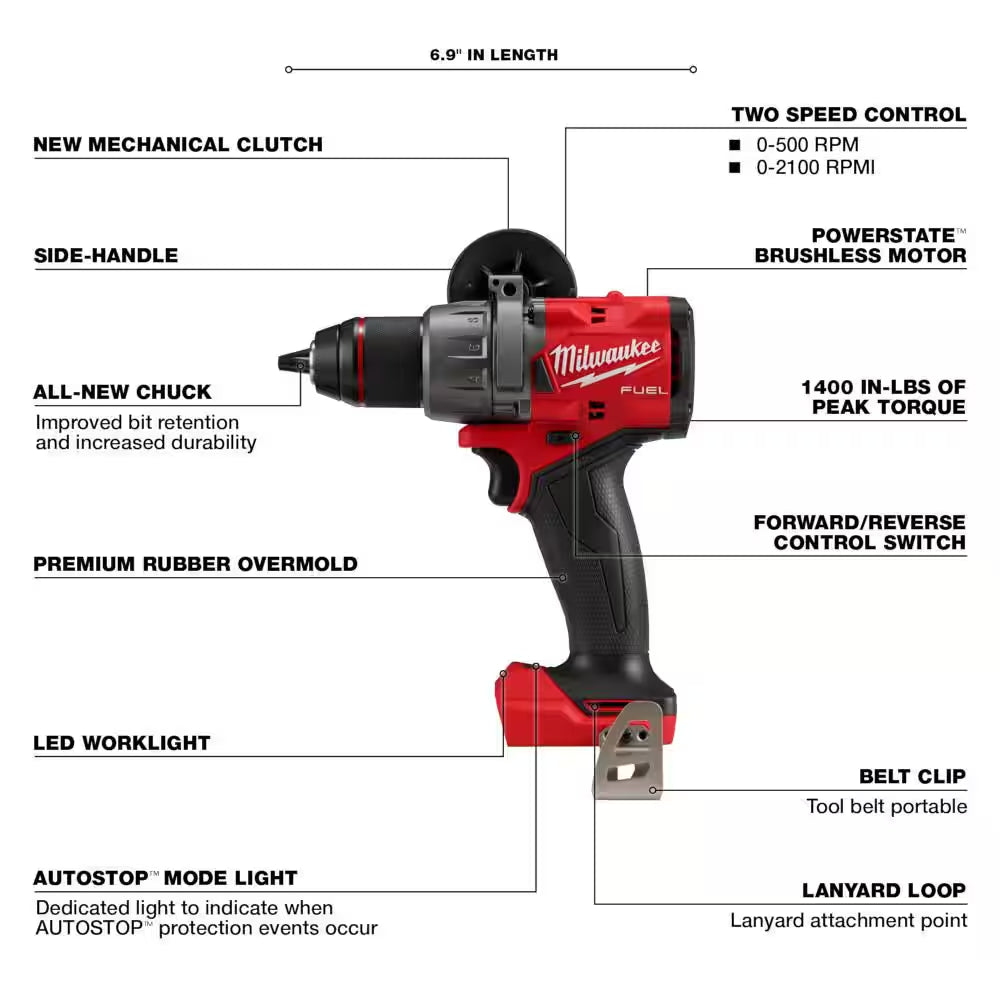 M18 FUEL 18-Volt Lithium-Ion Brushless Cordless Combo Kit (5-Tool) with (3) Batteries, 1 Charger 1 Tool Bag