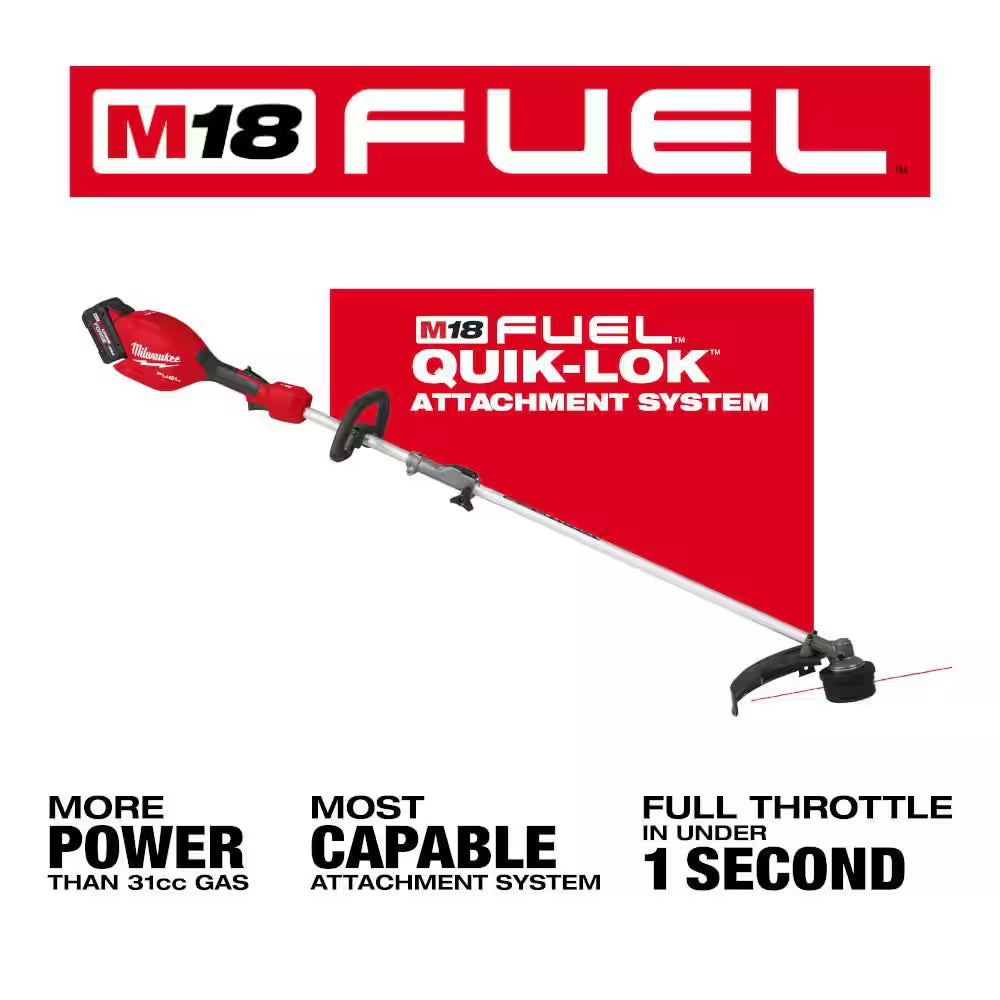 M18 FUEL 18-Volt 16 In. Brushless Cordless Electric QUIK-LOK String Trimmer/Blower Combo Kit W/8.0 Battery (2-Tool)