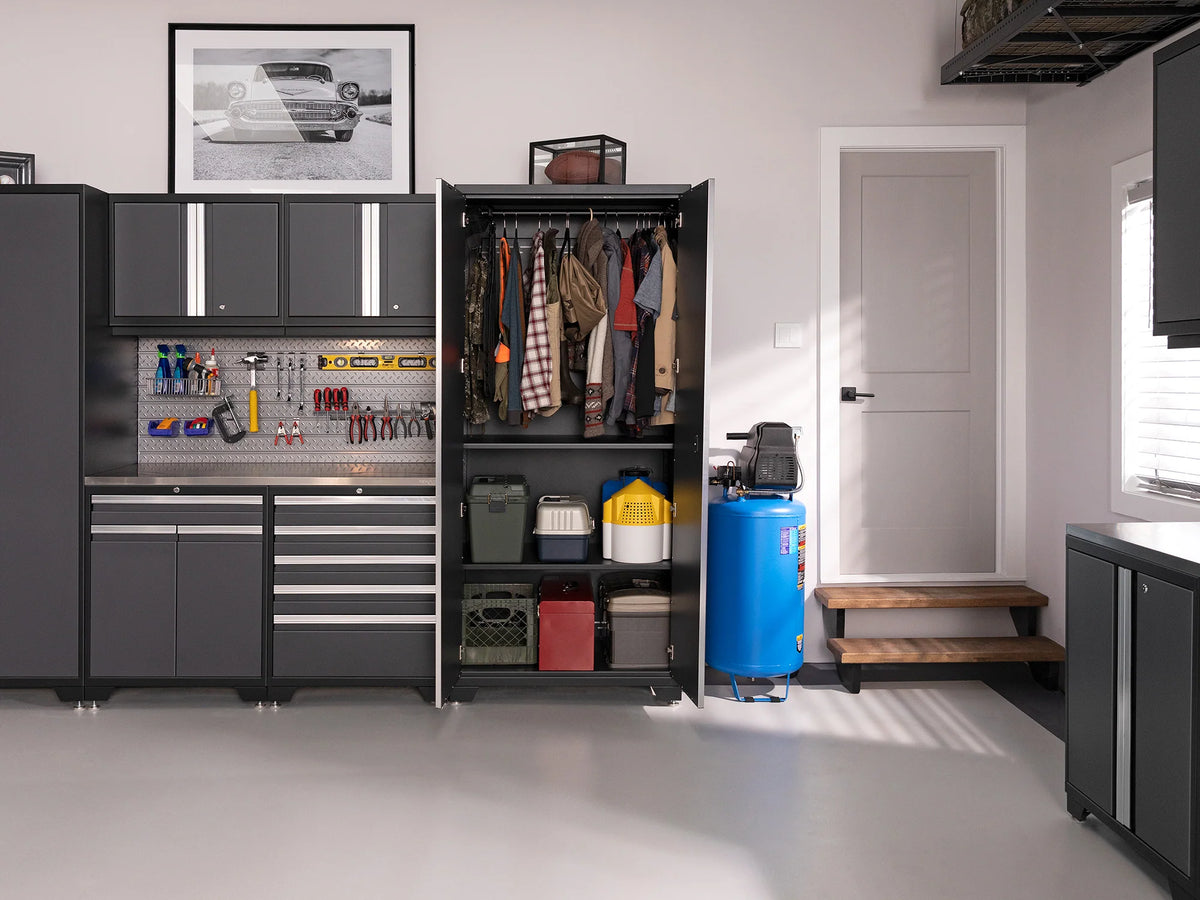 Pro Series 12PC Garage Cabinetry Set · 18-Gauge Steel · Fully-Welded · 220" W X 24" D X 84.75" H