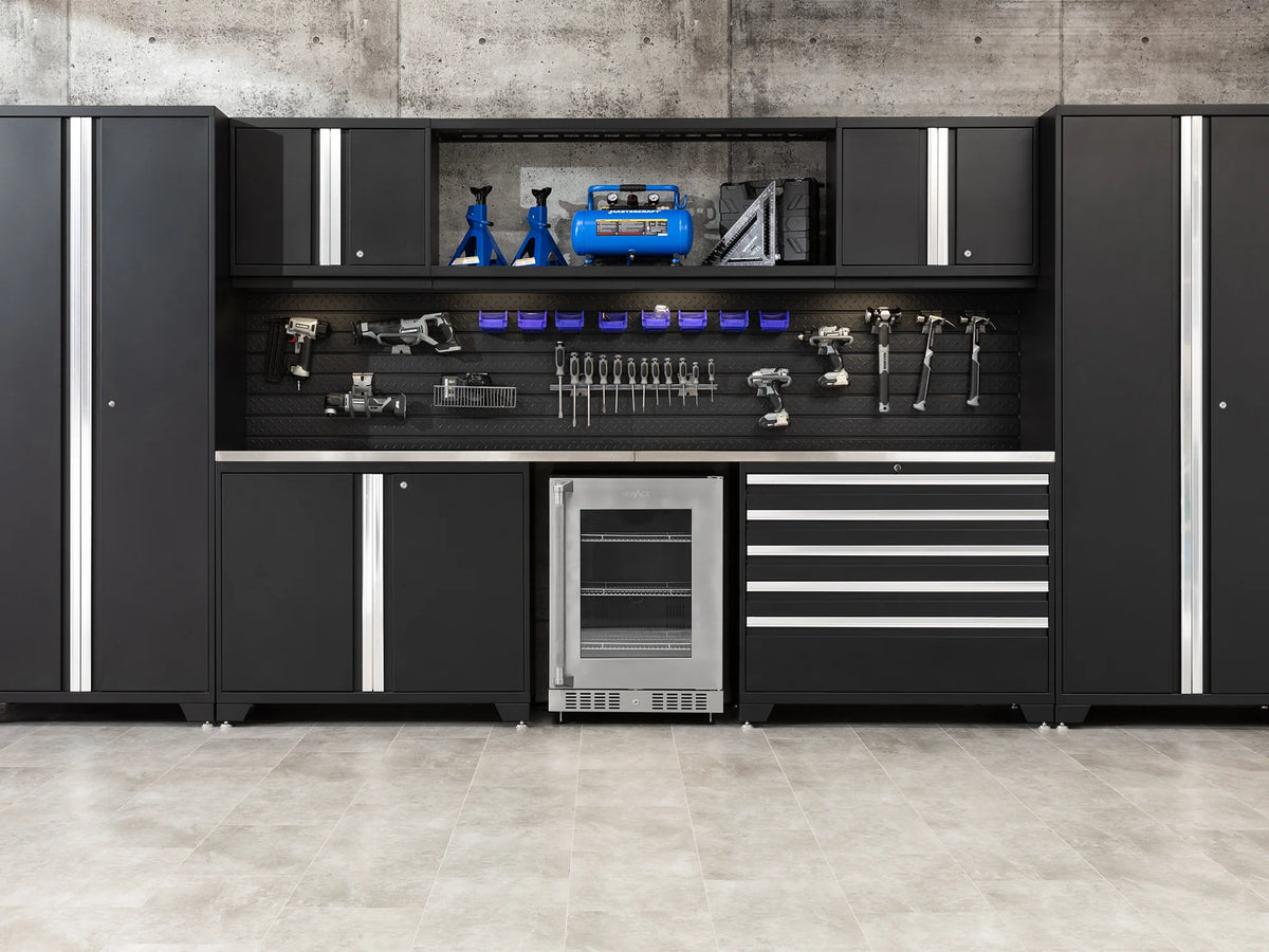 Pro Series 9PC Garage Cabinetry Set · 18-Gauge Steel · Fully-Welded · 156" W X 24" D X 84.75" H