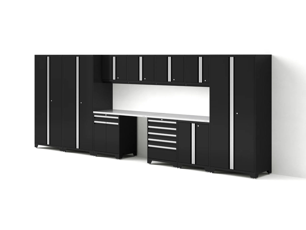 Pro Series 12PC Garage Cabinetry Set · 18-Gauge Steel · Fully-Welded · 220" W X 24" D X 84.75" H