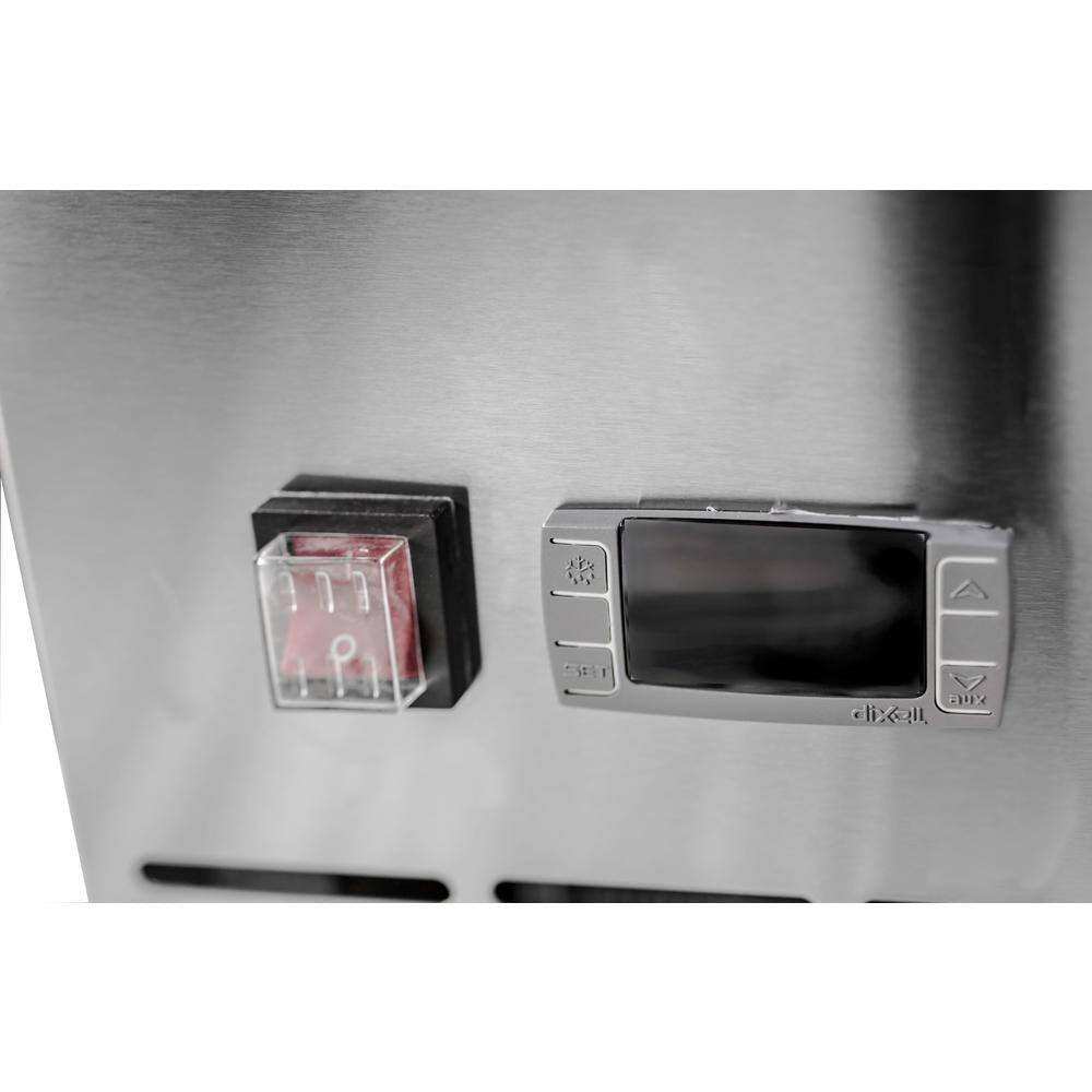 72 In. W 19.6 Cu. Ft. Commercial under Back Bar Cooler Refrigerator with Glass Doors in Stainless Steel