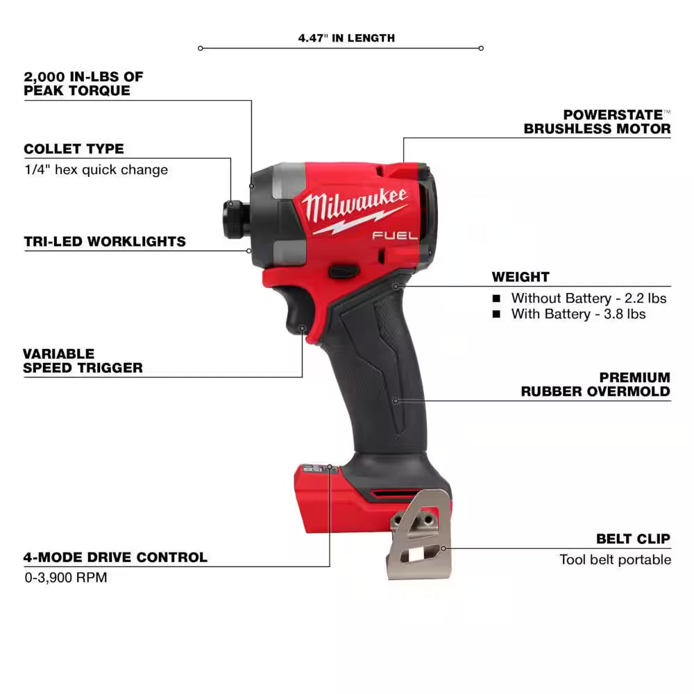 M18 FUEL 18V Lithium-Ion Cordless Combo Kit (5-Tool) W/ 2 5.0 Ah Batteries, Charger & SAWZALL Blades (15-PC)