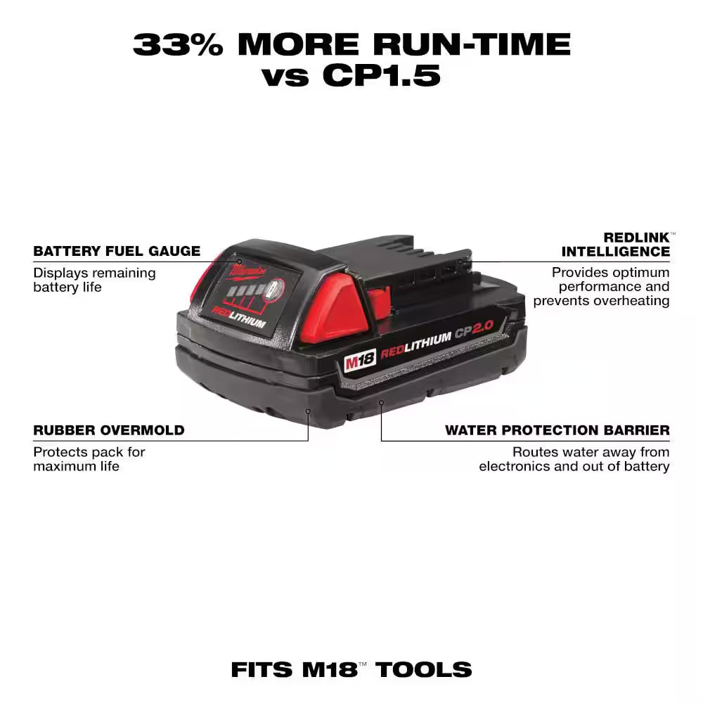 M18 18V Lithium-Ion Brushless Cordless 1/2 In. Compact Drill/Driver Kit with SHOCKWAVE Screw Driver Bit Set (45-Piece)