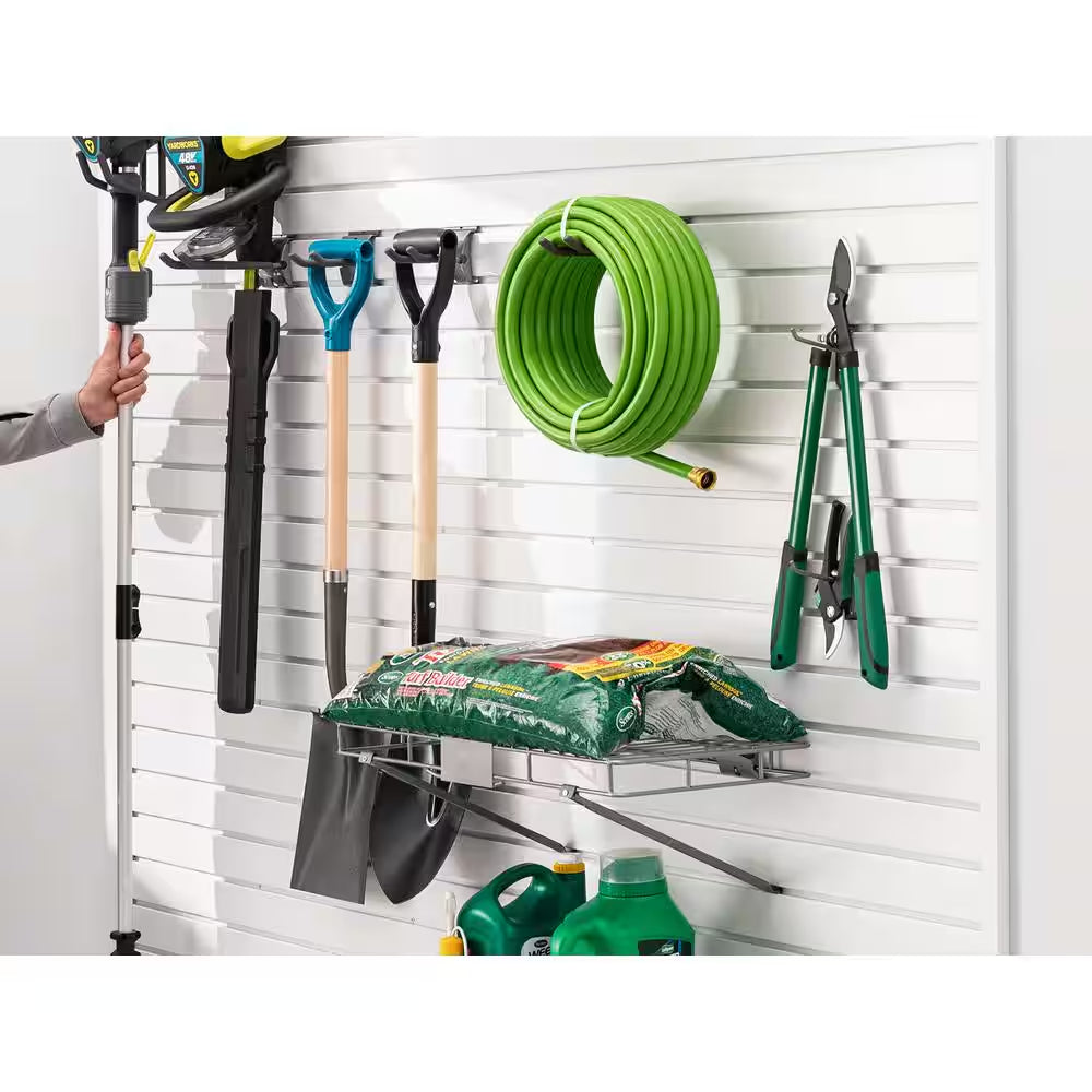 71.77 In. H X 80 In. W PVC Slatwall Panel Set in White (40 Sq. Ft. ) Garage Wall Product