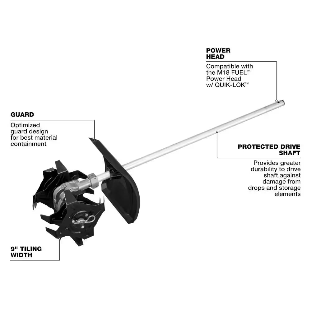 M18 FUEL 18V 16 In. Brushless Cordless Battery Powered QUIK-LOK String Trimmer 8.0 Ah FORGE Kit W/ Cultivator Attachment