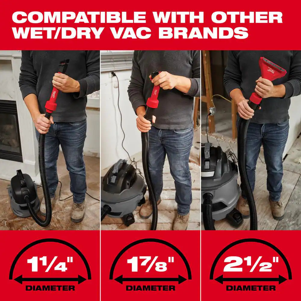 M18 18-Volt 2 Gal. Lithium-Ion Cordless Wet/Dry Vacuum with AIR-TIP 1-1/4 In. - 2-1/2 In. (4-Piece) Automotive Kit