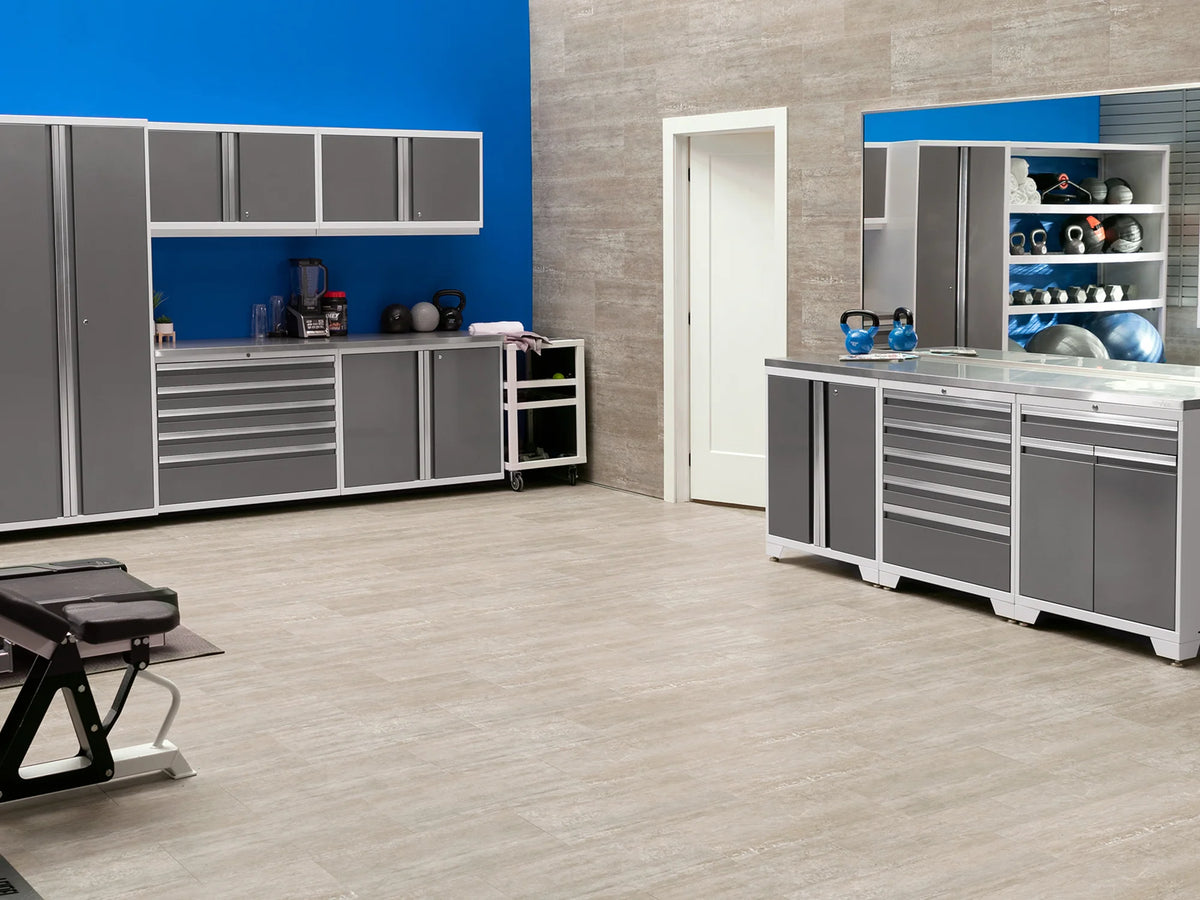Pro Series 9PC Garage Cabinetry Set · 18-Gauge Steel · Fully-Welded · 156" W X 24" D X 84.75" H