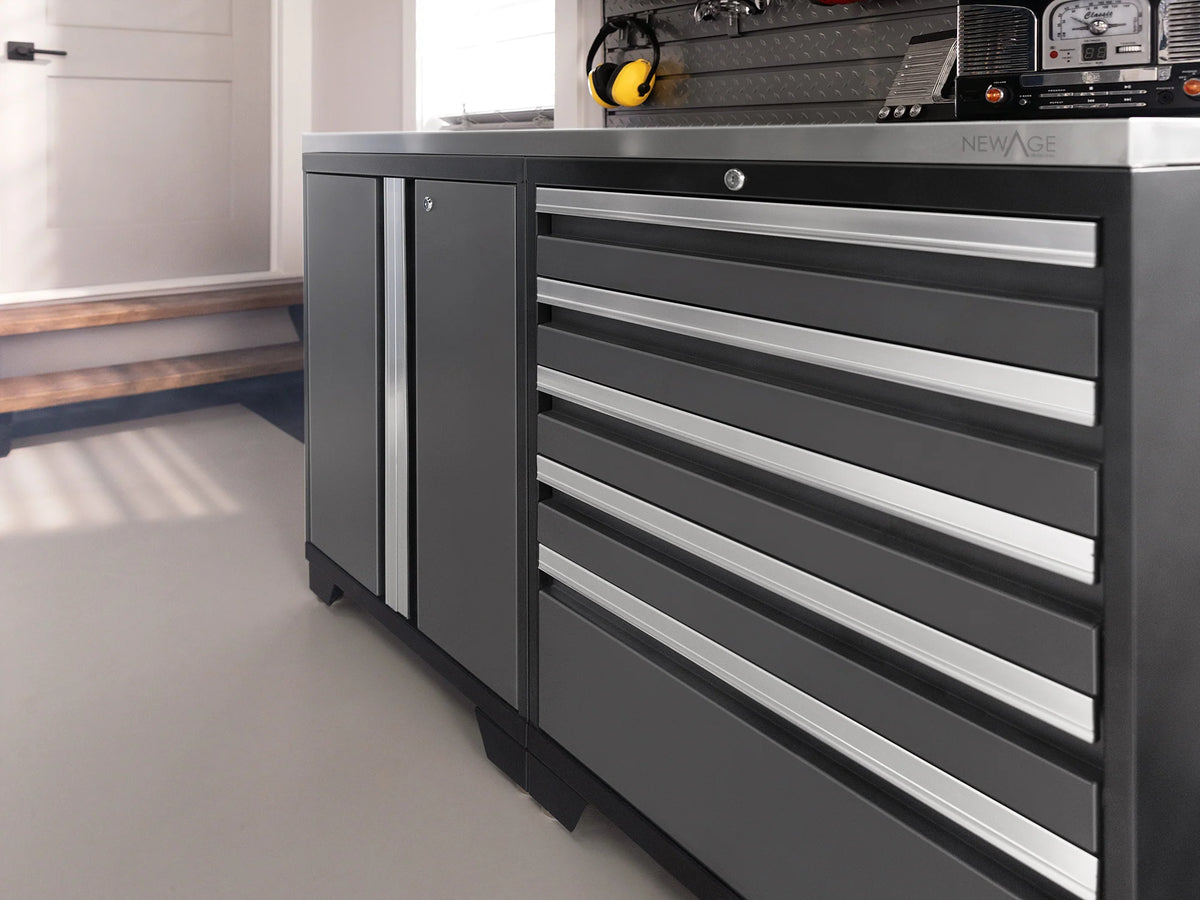 Pro Series 9PC Garage Cabinetry Set · 18-Gauge Steel · Fully-Welded · 156" W X 24" D X 84.75" H