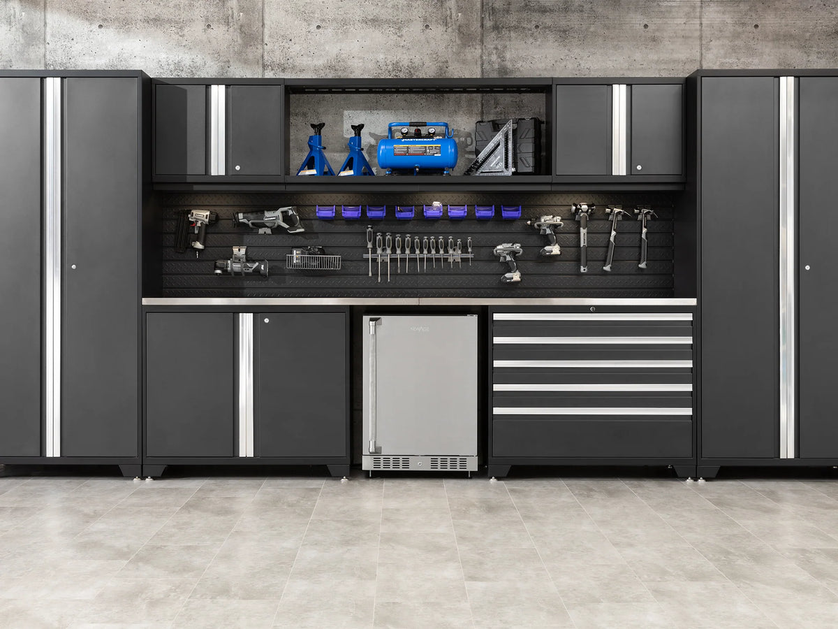 Pro Series 9PC Garage Cabinetry Set · 18-Gauge Steel · Fully-Welded · 156" W X 24" D X 84.75" H