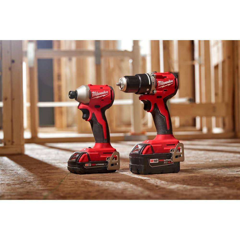 M18 18-Volt Lith-Ion Brushless Cordless Compact Hammer Drill/Impact Combo Kit (2-Tool) W/(2) Batteries & M18 Multi-Tool