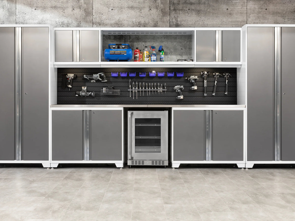 Pro Series 9PC Garage Cabinetry Set · 18-Gauge Steel · Fully-Welded · 156" W X 24" D X 84.75" H