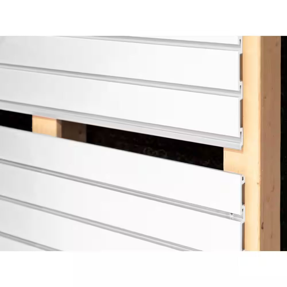 71.77 In. H X 80 In. W PVC Slatwall Panel Set in White (40 Sq. Ft. ) Garage Wall Product