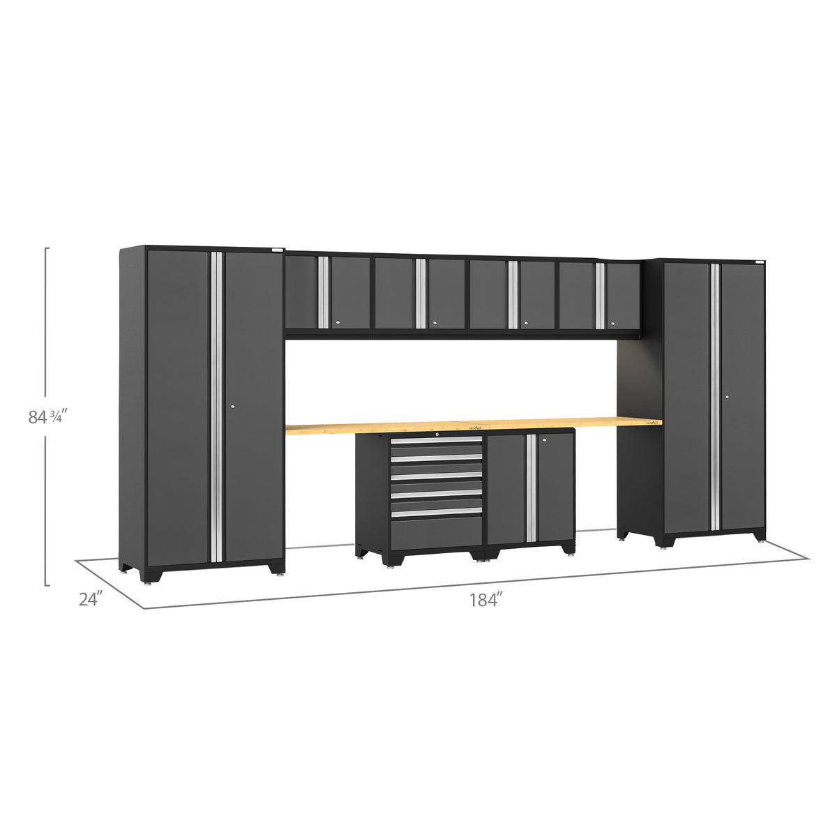 Newage Products Pro 3.0 Series Storage Cabinet 10-Piece Set