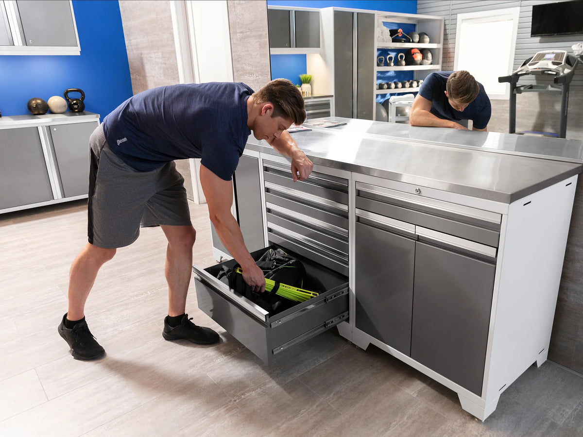 Pro Series 9PC Garage Cabinetry Set · 18-Gauge Steel · Fully-Welded · 156" W X 24" D X 84.75" H