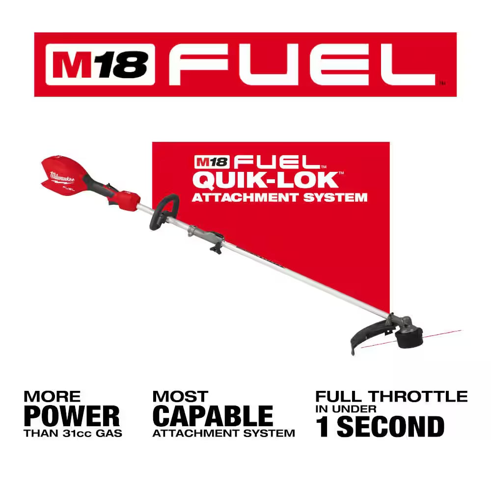 M18 Fuel 18V 16 In. Brushless Cordless Battery Powered Quik-Lok String Trimmer with Hedge Trimmer Attachment