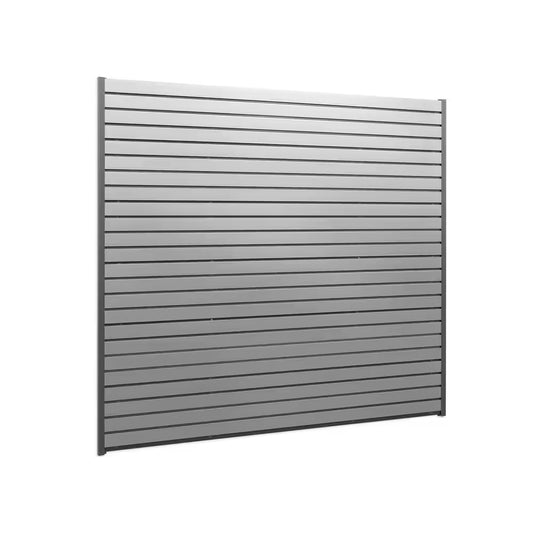 71.75 In. H X 80 In. W PVC Slatwall Panels Set in Silver (40 Sq. Ft.)