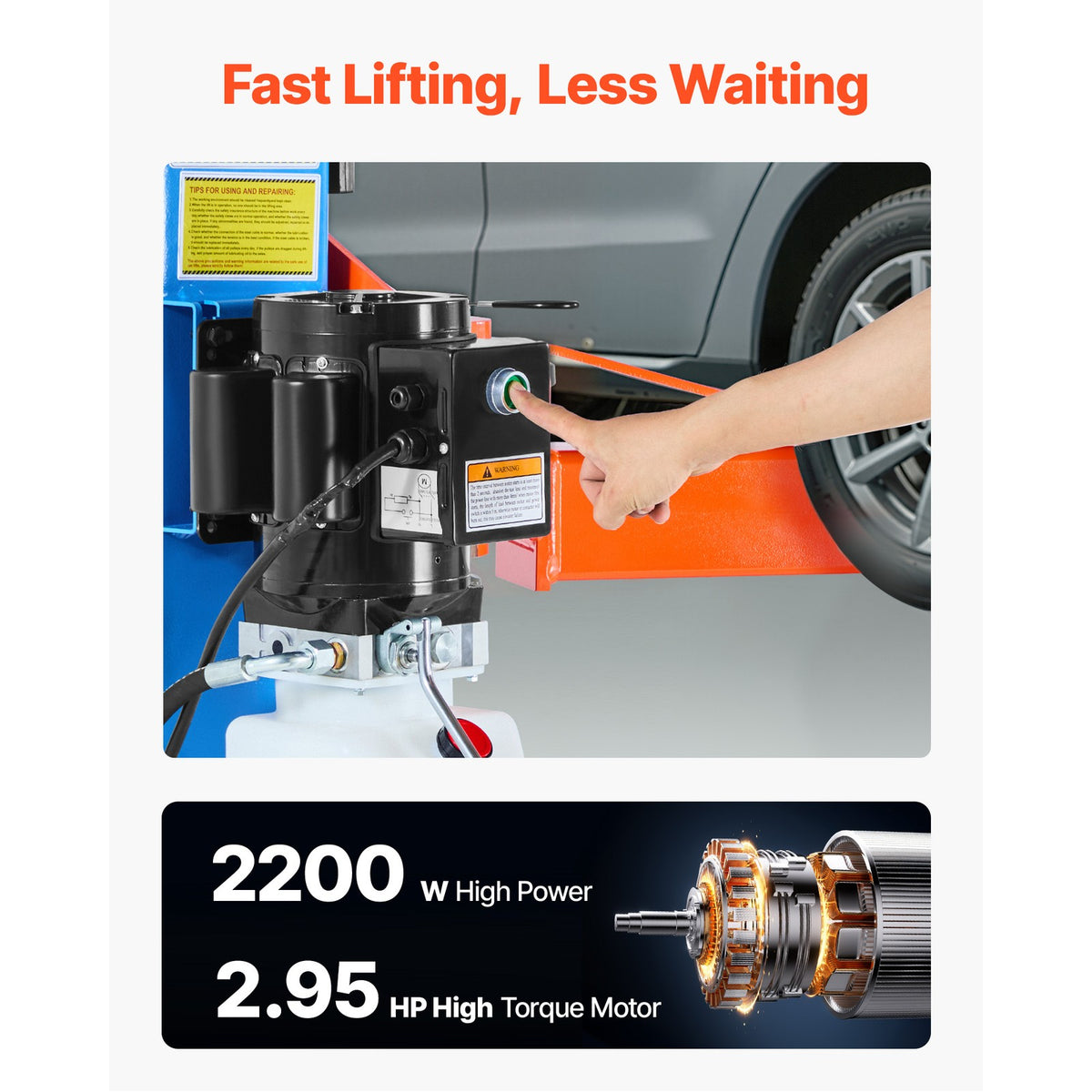 Uimoso 11000 Lbs 2 Post Lift Double Lock Two Post Lift Heavy Duty Vehicle Hoist
