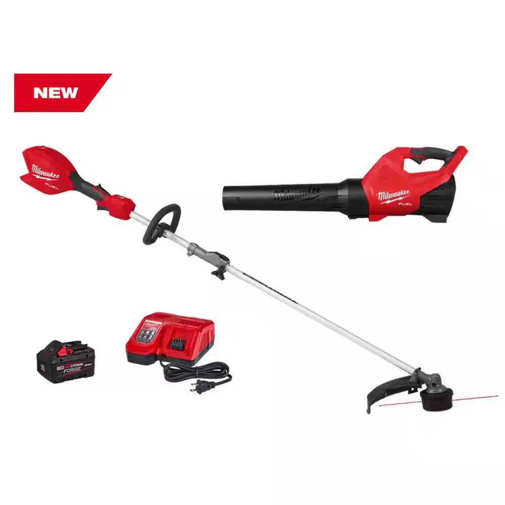 M18 FUEL 18-Volt 16 In. Brushless Cordless Electric QUIK-LOK String Trimmer/Blower Combo Kit W/8.0 Battery (2-Tool)