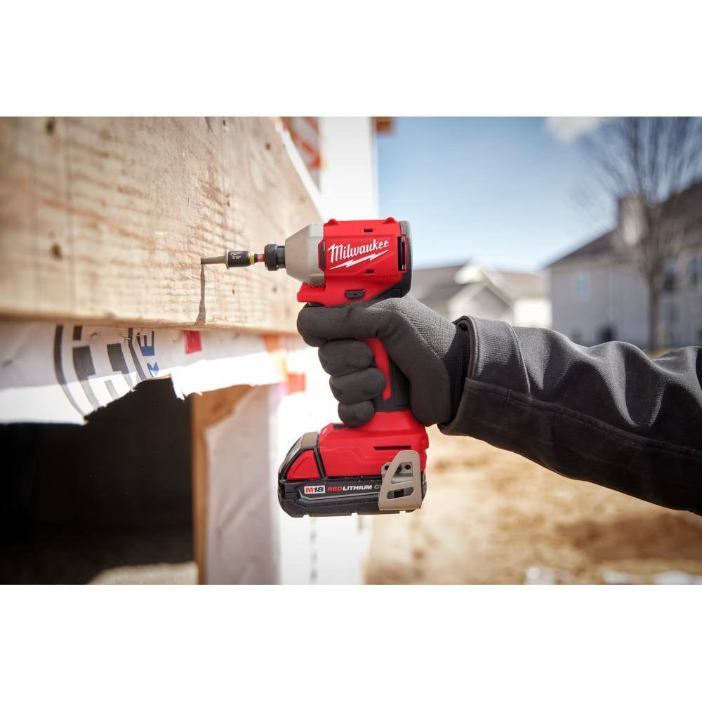 M18 18-Volt Lith-Ion Brushless Cordless Compact Hammer Drill/Impact Combo Kit (2-Tool) W/(2) Batteries & M18 Multi-Tool
